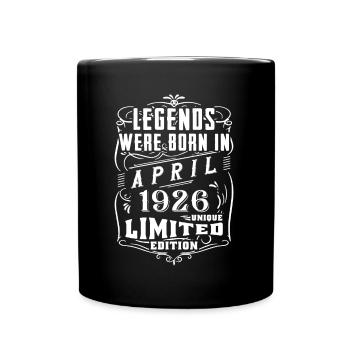 Birthday April 1926 Year Limited Edition - Full Colour Mug - black - Front