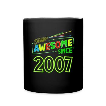 Laser Tag Birthday 16 Years Old Awesome Since 2007 - Tasse einfarbig - Schwarz - Vorne