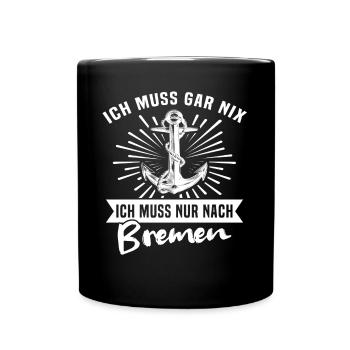 Bremen Bremer - Tasse einfarbig - Schwarz - Vorne