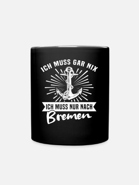Bremen Bremer - Tasse einfarbig - Schwarz