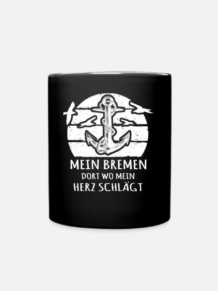 Bremen Bremer - Tasse einfarbig - Schwarz