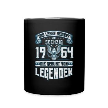60 Geburtstag Jahrgang 1964 Jubiläum Geschenk - Tasse einfarbig - Schwarz - Vorne