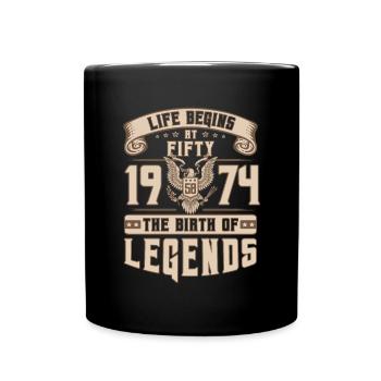 50e anniversaire Vintage 1974 cadeau d’anniversaire - Mug uni - noir - Devant