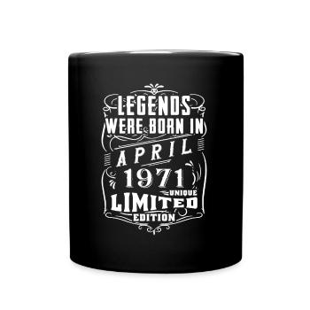Anniversaire Avril 1971 Année Edition Limitée - Mug uni - noir - Devant