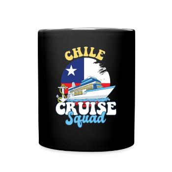 Voyage de vacances en famille Chile Cruise Squad - Mug uni - noir - Devant