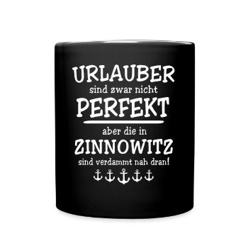 Zinnowitz Sprüche - Tasse einfarbig - Schwarz - Vorne