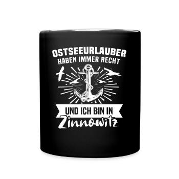 Zinnowitz - Tasse einfarbig - Schwarz - Vorne