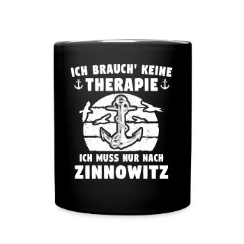 Zinnowitz Sprüche - Tasse einfarbig - Schwarz - Vorne