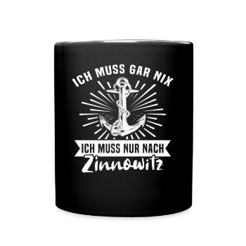 Zinnowitz - Tasse einfarbig - Schwarz - Vorne