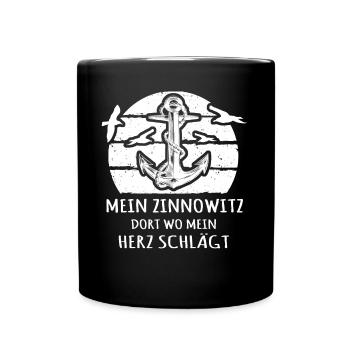 Zinnowitz Spruch - Tasse einfarbig - Schwarz - Vorne