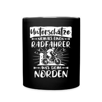 Norden Nordener Norddeutsche - Tasse einfarbig - Schwarz - Vorne