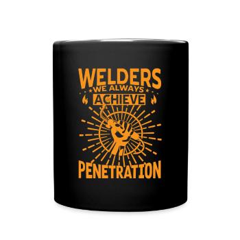 Les soudeurs réalisent toujours la pénétration des soudeurs - Mug uni - noir - Devant