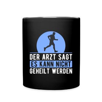 Cross Country Runner Design - XC Coach - Running - Tasse einfarbig - Schwarz - Vorne