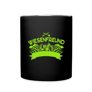 Nachwuchs Landwirt Wiesenfreund Bauern - Tasse einfarbig - Schwarz - Vorne