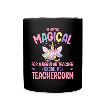 Teachercorn comme un professeur tuteur normal - Mug uni - noir - Devant