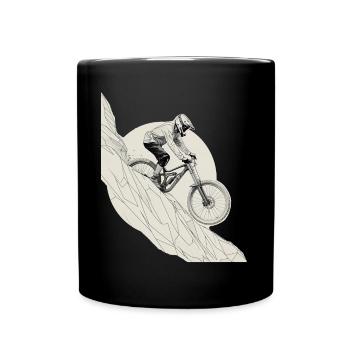 Mountain Bike Downhill Bike Tour Bike Design - Full Colour Mug - black - Front