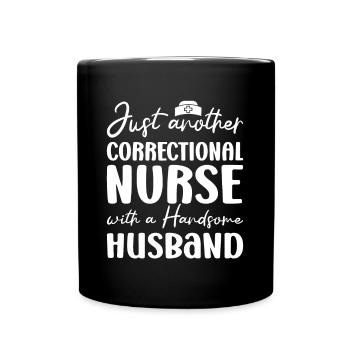 Infirmière correctionnelle juste un autre avec des cadeaux de mari - Mug uni - noir - Devant