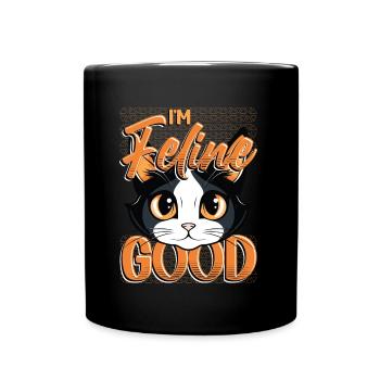 Funny Cat Lady, Cat Mom - Full Colour Mug - black - Front
