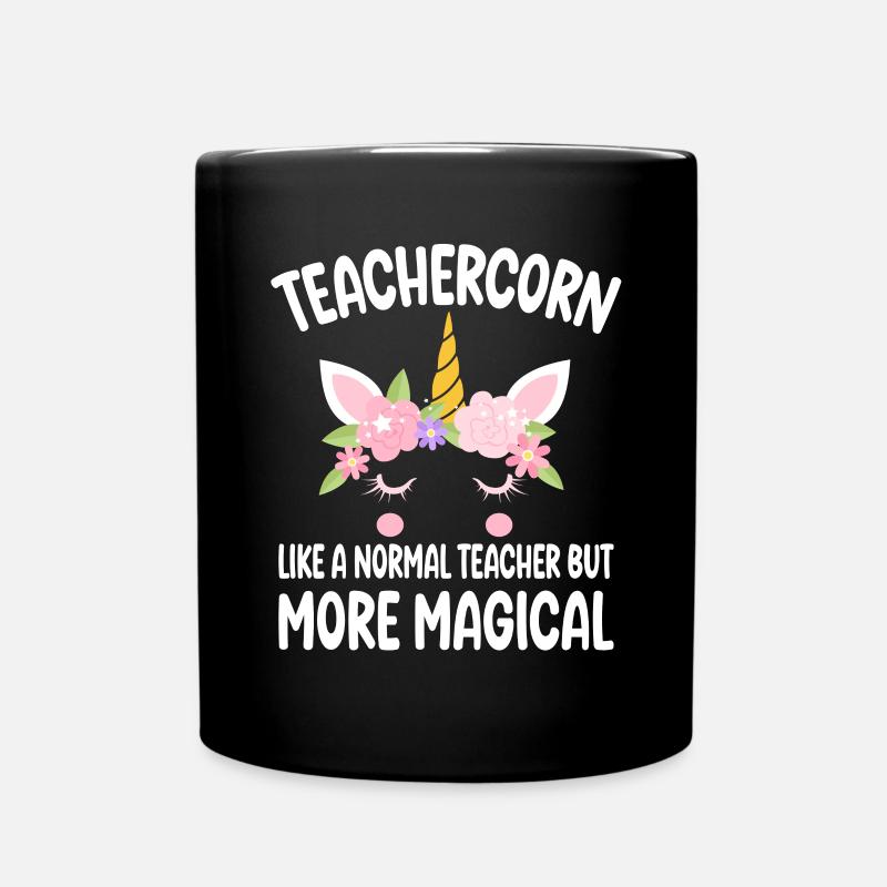 Teachercorn comme un professeur normal Cadeaux de tuteur - Mug uni - noir