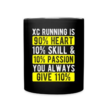 Coureur de fond et entraîneur de cross-country - Cross unique - Mug uni - noir - Devant