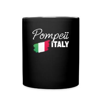 Pompéi Italie Drapeau italien - Mug uni - noir - Devant