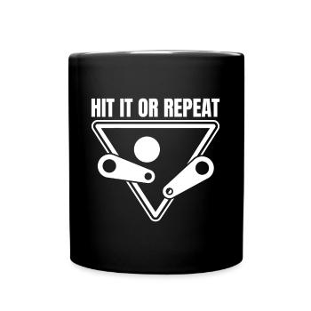 Frappez-le ou répétez l’idée de jeu de flipper - Mug uni - noir - Devant