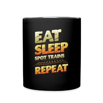 Trainspotting Train Lovers Trains - Full Colour Mug - black - Front