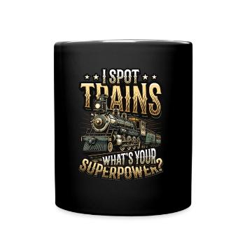 Trainspotting Train Lovers Trains - Full Colour Mug - black - Front