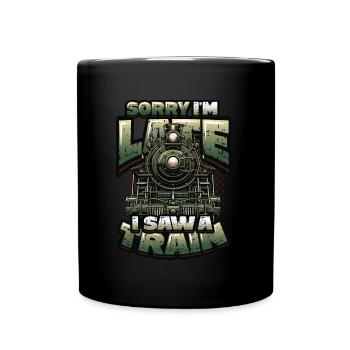 Trainspotting Train Lovers Trains - Full Colour Mug - black - Front