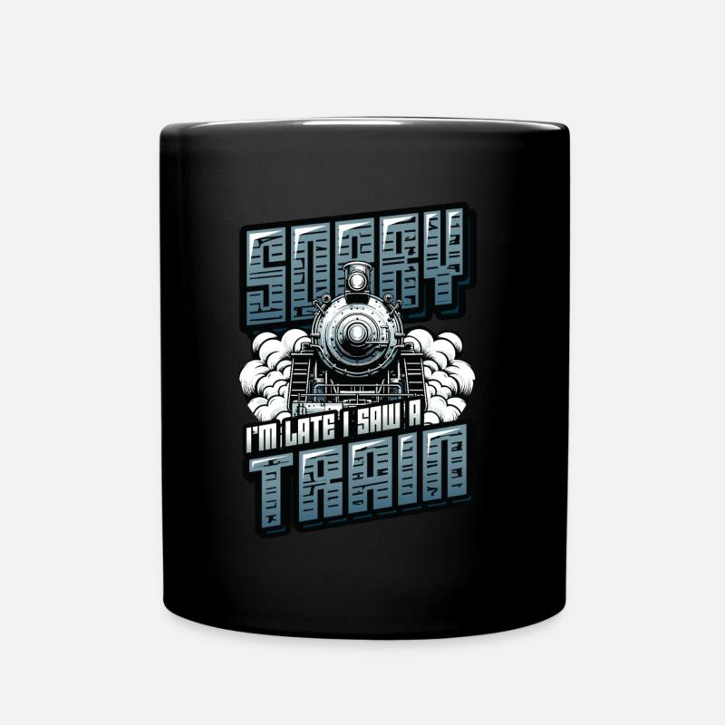 Trainspotting Train Lovers Trains - Mug uni - noir