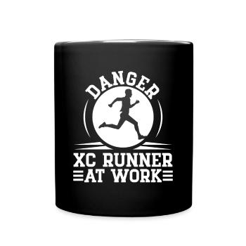 Design de coureur de cross-country - Entraîneur XC - Course à pied - Mug uni - noir - Devant
