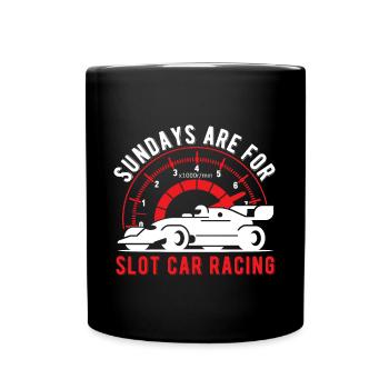 Les dimanches sont pour les voitures de course de voitures de course de machines à sous - Mug uni - noir - Devant