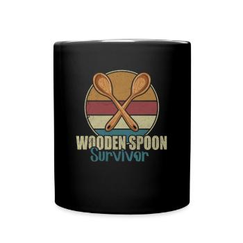 Kindererziehung Löffel - Wooden Spoon Survivor - Full Colour Mug - black - Front