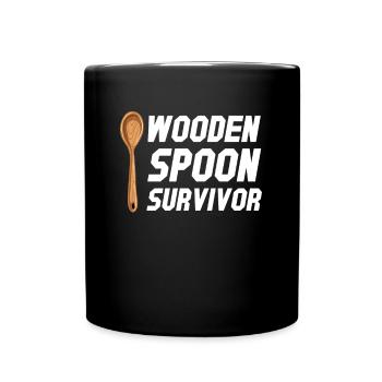 Wooden Spoon Survivor Parenting Grandparents - Full Colour Mug - black - Front