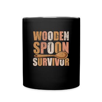 Wooden Spoon Survivor Wooden Spoon Spoon Training - Full Colour Mug - black - Front