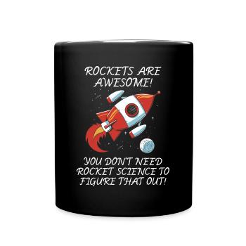 Raquettes, Ingénieur aérospatial, Aéronautique, Astrophysique - Mug uni - noir - Devant