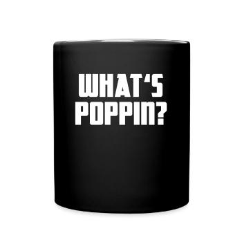 Qu’est-ce que Poppin ? Soirée cinéma Popcorn Knallmais - Mug uni - noir - Devant