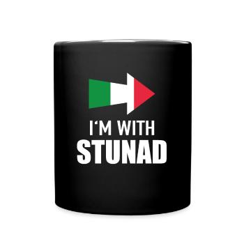 I'm With Stunad Italien Handzeichen Partneroutfit - Tasse einfarbig - Schwarz - Vorne