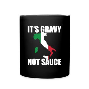 C’est de la sauce, pas de la sauce Cuisine italienne - Mug uni - noir - Devant