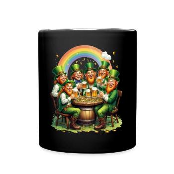 Irish Folklore Beer Drinking Leprechaun St - Tasse einfarbig - Schwarz - Vorne