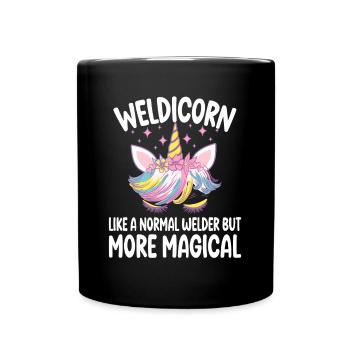 Weldicorn soudage comme un cadeau de fille soudeuse normale - Mug uni - noir - Devant