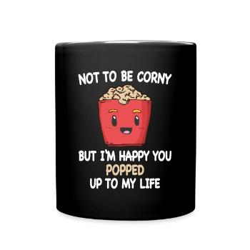 Popcorn Relationship Lovers Ringy Popped Ma Vie - Mug uni - noir - Devant