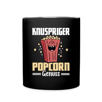 Délice de maïs soufflé croustillant - Machine à maïs soufflé - Mug uni - noir - Devant