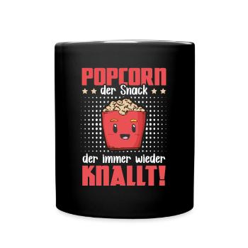 Popcorn Snack That Pops - Cadeau de soirée cinéma - Mug uni - noir - Devant