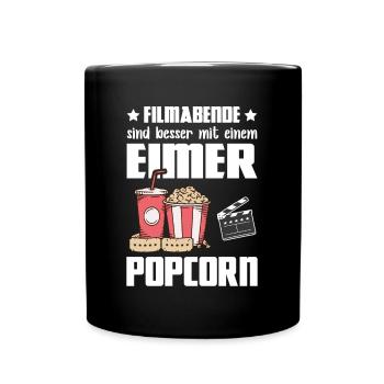 Funny Popcorn - Soirées cinéma Meilleur seau de pop-corn - Mug uni - noir - Devant