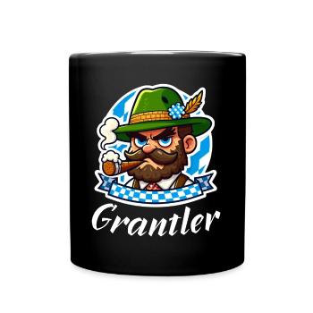 Bayern Grantler Bayerischer Humor - Tasse einfarbig - Schwarz - Vorne