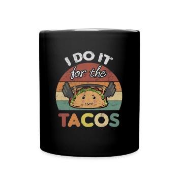 Fitness Taco Gym Taco Lover Vintage Burritos - Mug uni - noir - Devant
