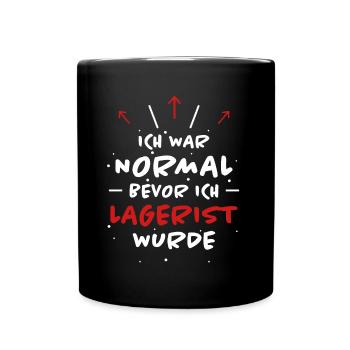 Lagerist Spruch Logistik Lustige Lagerist Geschenk - Tasse einfarbig - Schwarz - Vorne
