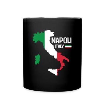 Naples Italie Naples Carte Régions Italie - Mug uni - noir - Devant