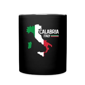 Calabria Italy Kalabrien Landkarte Region Italien - Tasse einfarbig - Schwarz - Vorne